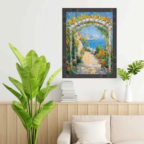 Slim Dark Bamboo Wood Picture Frame 15x15 frame {6}