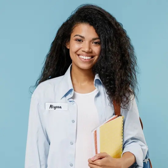 15-Pack Blank Name Tag Pin Badges, 1 x 3 inch White Blank Name Tags for Personalized Employee ID Badges, Custom Personnel Labels for DIY, Students, School and Office {3}