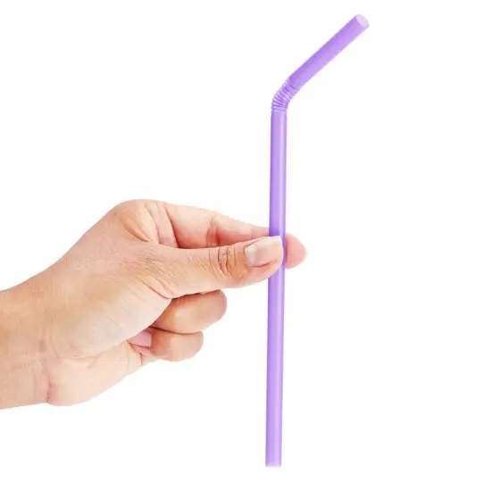 300 Pack Flexible Plastic Drinking Straws, Disposable Bendable Straws Bulk Set for Smoothies, 5 Colors (8.25 In) Multicolor {5}