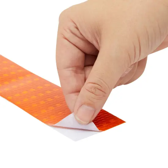 Reflective Tape - Neon Orange Outdoor Reflector Safety Roll for Trailers, Warning, Signs, Stairs, Bikes, 2 In x 30 ft (10yrds) {6}