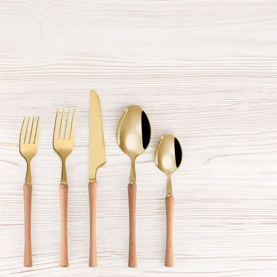 Beachwood Flatware Set Gold {4}