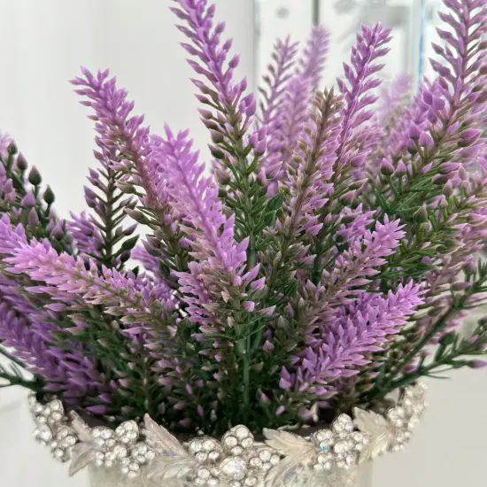 Faux Lavender Bouquet Stem 14" Bundle 4 Bunches {4}