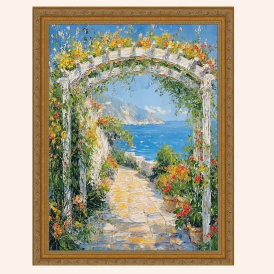 Slim Vintage Antique Gold Beaded Picture Frame 32x48 frame {7}