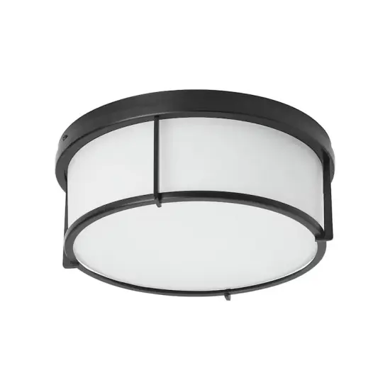 Ceiling Lamp Black Glass Shade for Soft Balanced Lighting {3}
