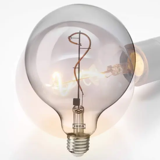 5&rdquo; LED Bulb E26 140 Lumen Globe Gray Clear Glass {3}