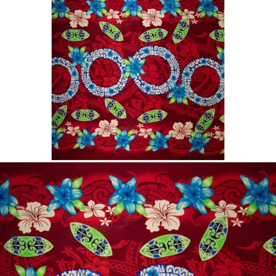 1 Yard Rings of Polynesia Rayon Fabric 45" Wide, 100% Rayon Black {5}