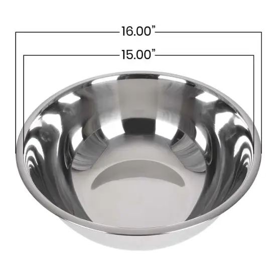 Lindy's 48D13C Top Gauge Stainless Steel Mixing Bowl 16 inch 13 Quart {5}