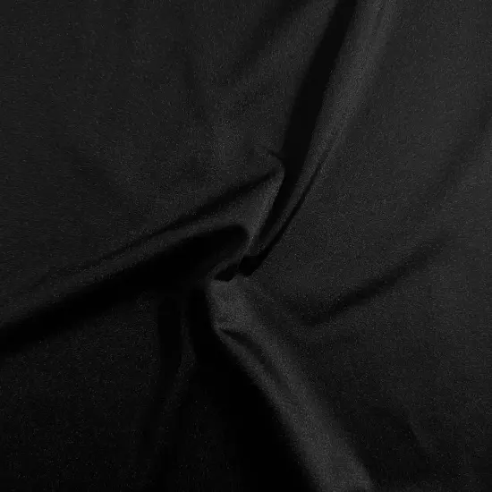 1 Yard Solid Shiny Nylon Spandex Flexi Stretch Tricot Fabric For Dancewear Swimwear 58/60" Width Black {1}