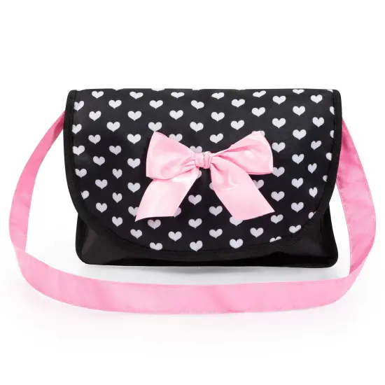 Bayer: Travel 9 Piece Set - Black, Pink, Hearts - Bed, Highchair, Playground & Accessories for Dolls Up to 18", Kids Toy, Ages 3+ {4}