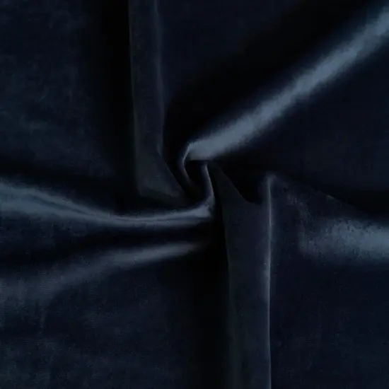 Giselle Velvet Upholstery Fabric 100% Polyester, 55" Wide, Flame Resistant & Durable Midnight {1}