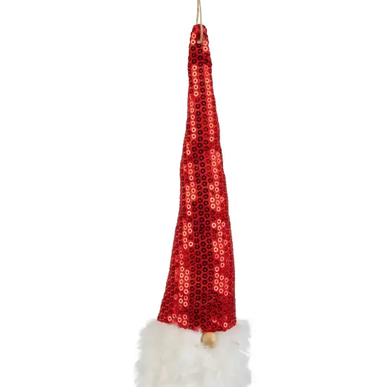 Northlight Santa Head with Sequin Hat Christmas Ornament - 11" - Red {6}