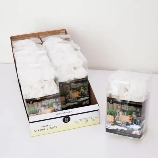 20 LED Soft White Rose String Lights Warm White Warm white {6}