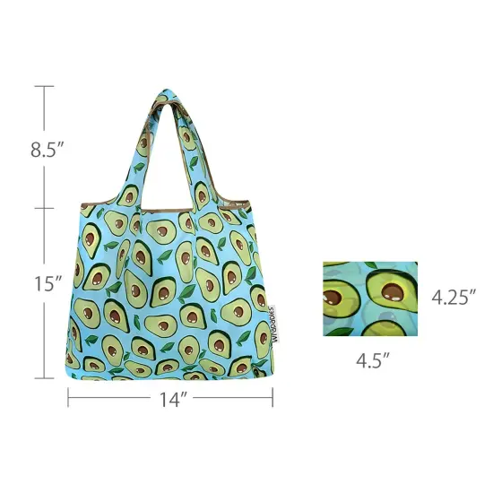 Wrapables Foldable Tote Nylon Reusable Grocery Bag (Set of 2), Set of 2, Avocado {2}