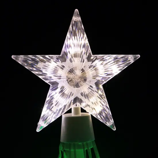 Northlight LED Lighted Color Changing Multiple Function Outdoor Christmas Cone Tree - 6' White {5}