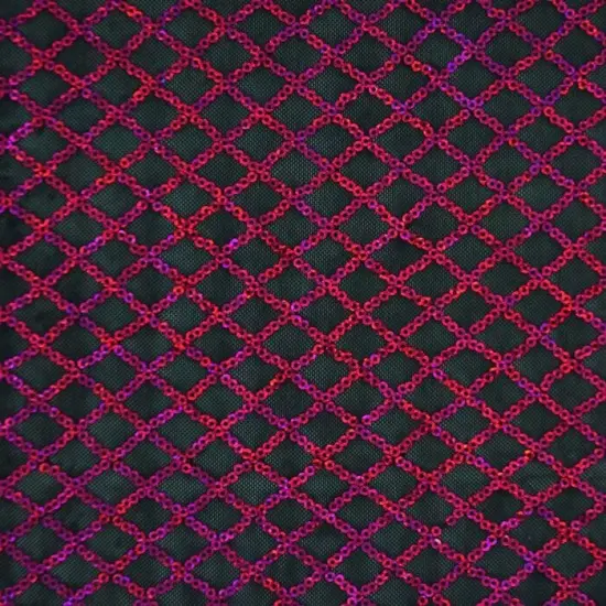 1 Yard Nina Stretch Mesh Sequin 4-Way Stretch Flair Mesh Sequin 58/60" Width Spring Green/Iridnt {4}