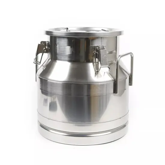 Stainless Steel Milk Can Bucket Wine Pail Liquid Storage Silicone Seal 3 Gallon {1}