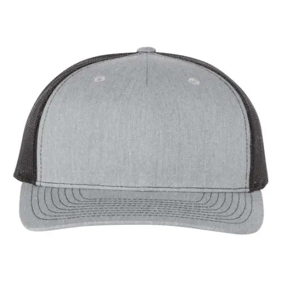 Richardson&reg; Five Panel Trucker Cap Htr Grey/ Black {1}