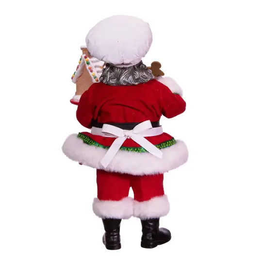 10.5" Fabrich&eacute;&trade; African American Gingerbread Chef Santa {3}