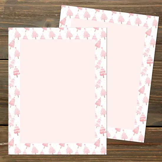 Great Papers! Stationery Holiday Letterhead, Pink Christmas, 8.5"x11", Printer Friendly, 50 Sheets {5}
