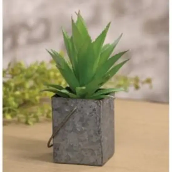 7" High Green Plastic Flocked Cactus Succulent Pick Perfect for Decorative Pieces {2}