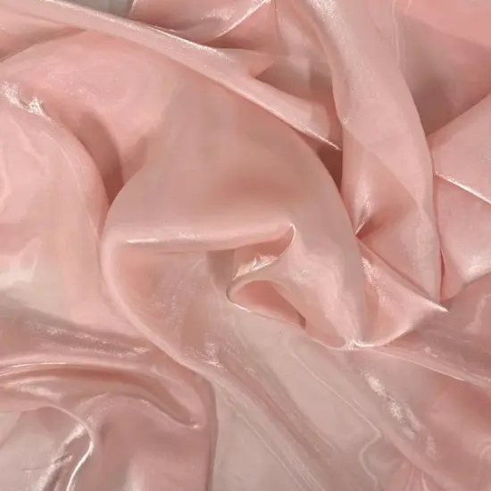 1 Yard Crystalized Reflective Liquid Faux Silk Chiffon Fabric for Bridal Gowns Evening Wear and Decor 59/60 Inches Width Peach {7}