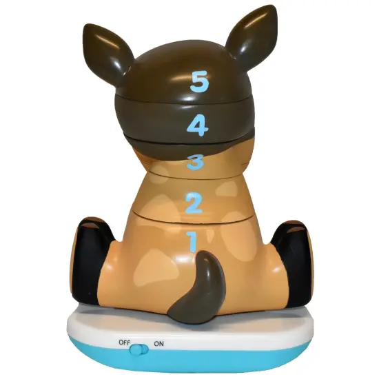 Stack-a-Roos Pals: Shepherd Puppy - Lights & Sounds, 5pc Stacking Animal Tower, Build & Learn To Count, Nesting STEM Toy, Baby-Toddlers Ages 12 mo+ {4}