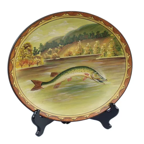 12 1/2 Inch Diameter Fish Decorative Plate Multicolor {1}