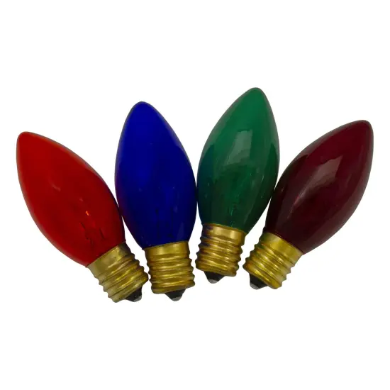 Northlight C7 Transparent Christmas Replacement Bulbs - MultiColor - 4ct {4}