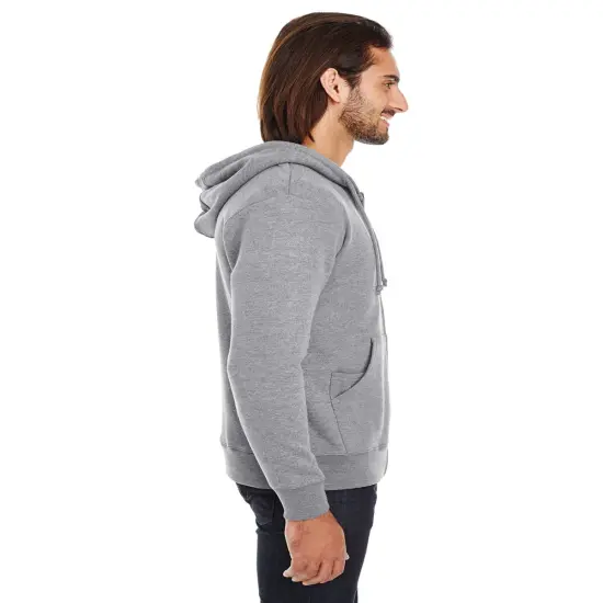 Unisex Triblend French Terry Full-Zip CHARCOAL HEATHER {3}