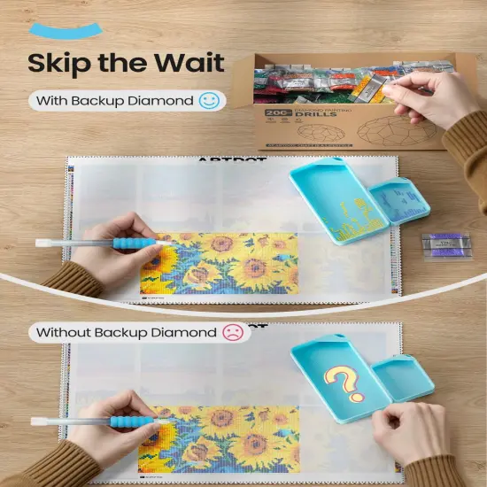 Beads for Diamond Painting Kit -89000 Pieces 445 Colors (Square Drills) 10.24 x 3.54 x 4.72 inches {2}