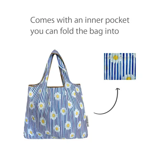 Wrapables Foldable Tote Nylon Reusable Grocery Bag (Set of 2), Sprig {4}