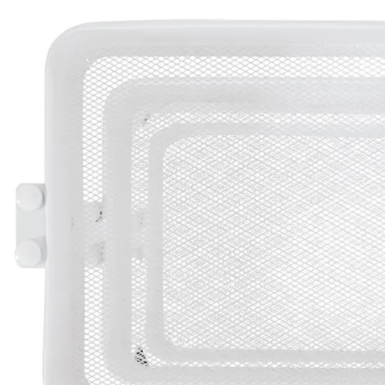 artPOP! 3-Tier Metal Utility Rolling Cart, White, 32 x 17 x 14.5 Inches, Multifunctional Mesh Tray Organization Cart with Locking Casters for School Supplies, Art Studio, Craft Supplies, Home Storage {1}