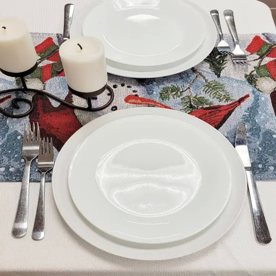Joyful Snowmen Christmas Table Runner {3}