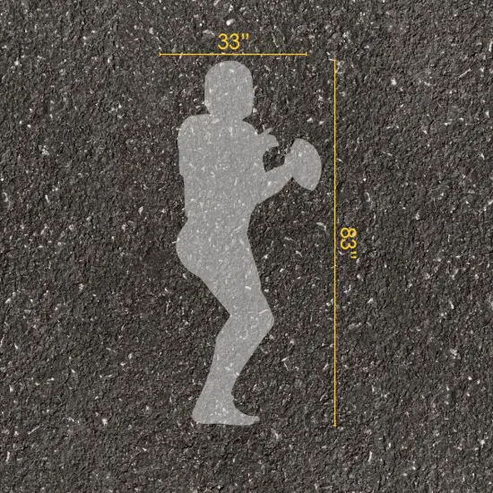 Football Quarterback Parking Space Stencil | High School Senior Parking Spot Stencil | Reusable Stencil | Stencil Ease | {4}