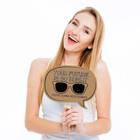 Big Dot of Happiness Bright Future - 2025 Graduation Photo Booth Props Kit - 20 Count {4}