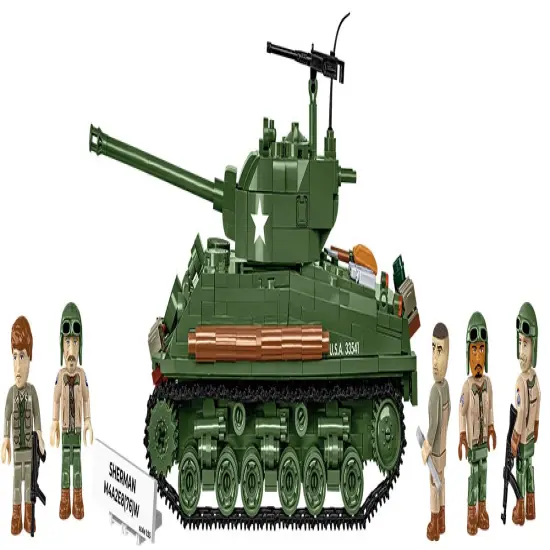 COBI Historical Collection WWII M4A2E8 Sherman "Easy Eight" Tank Building Set, 865 Pieces {4}