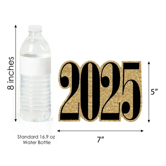 Big Dot of Happiness Gold New Year's Eve - 2025 Decorations DIY Party Essentials - Set of 20 {6}