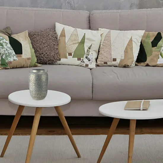 Kaemingk 14.5" Botanic Beauty Gray Cut-Out Pillar Candleholder Lantern {4}