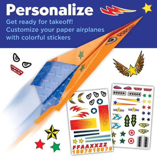 Paper Airplane Squadron - Create 20 Paper Airplanes, Crafts for Boys and Girls, Stocking Stuffers and Gift for Boys, Kids Activities for Ages 6-8+ {6}