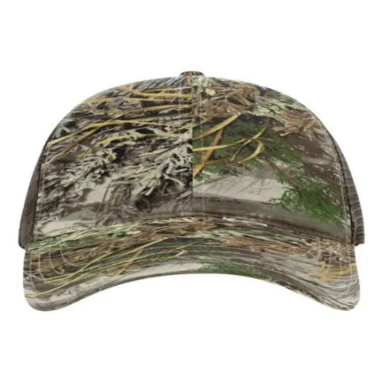 Richardson&reg; Garment Washed Printed Trucker Cap Real Max-1/ Brown {1}
