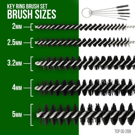 Airbrush Cleaning Kit 13-Piece, Airbrushing Cleaner Set with 1 Glass Pot Jar, 5 Cleaning Needles, 5 Brushes, 1 Wash Needle & How-To Airbrush, Cleaner Set Kit {3}