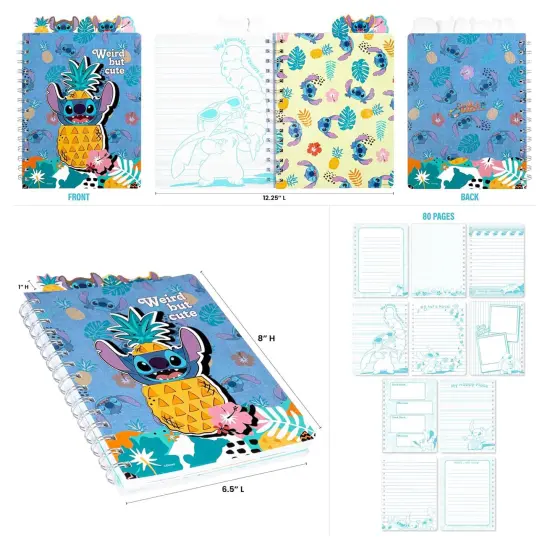 Fashion Angels: Disney Stitch - Journal Gift Set - Stationary Kit, 80 Page Book, 4 Gel Pens, 100+ Stitch Stickers, 4 Erasers, 4 Rolls Of Tape, Kids 6+ {5}