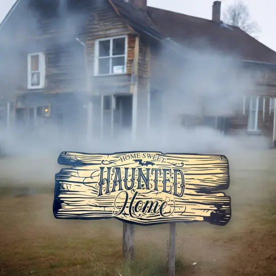 Sign - BLACK - CUSTOM Home Sweet Haunted Home - Sign {4}