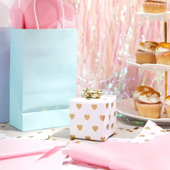 Wrapping Tissue Paper Bulk for Gift Bags, 3 Decorative Colors - Pink, White, Gold (60 Sheets) {2}