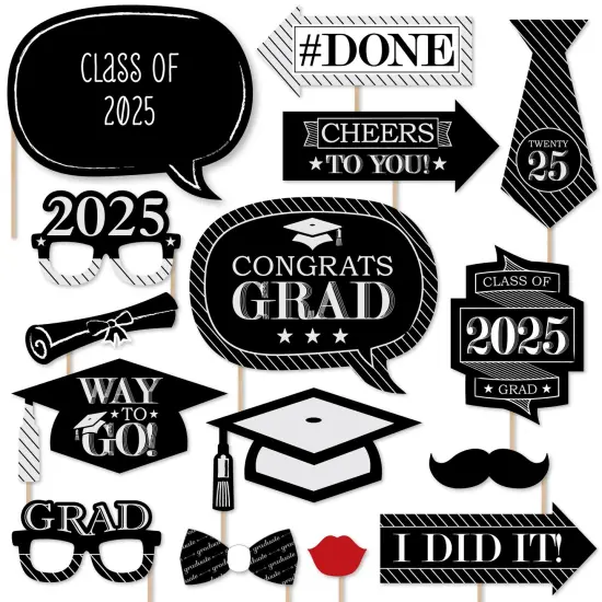 Big Dot of Happiness Graduation Cheers - 2025 Graduation Photo Booth Props Kit - 20 Count {1}