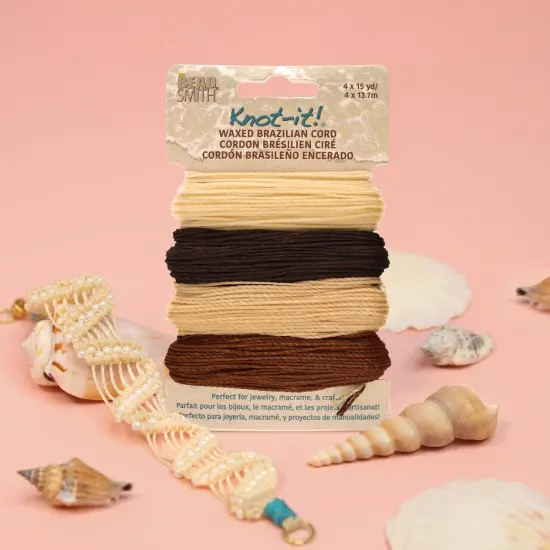 The Beadsmith Brazillian Waxed Cord Mix Java Vibes {6}