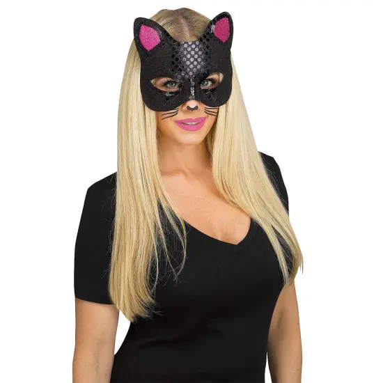 Cat Mask with Tattoos Black Cat {4}