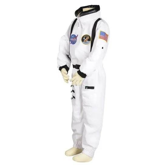 Jr Astronaut Suit (White) W/Cap Child Costume {6}