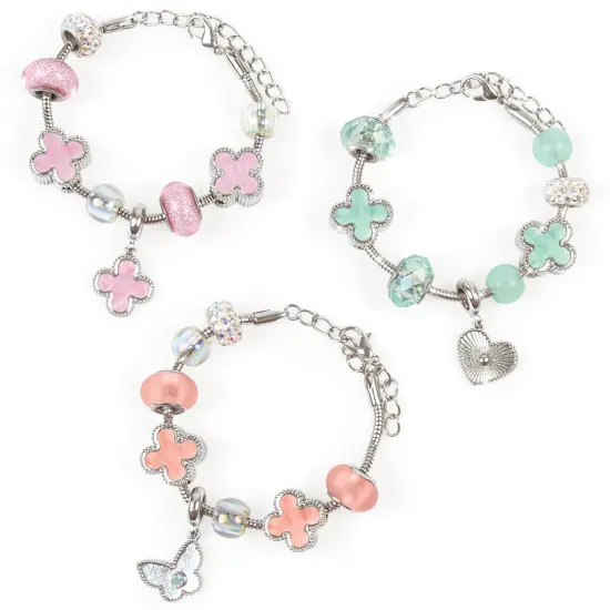 Make It Real: Clover The Top - 28 pc DIY Jewelry Set, Design & Create 3 Bracelets, Soft Pastel Beads & Charms, Jewelry Craft Kit, Girls & Kids 8+ {5}