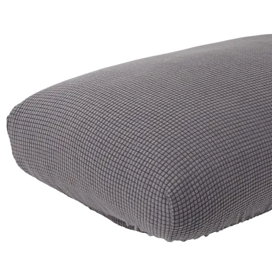 2 Pack Stretch Outdoor Cushion Covers for Patio Furniture and Sofas, Reversible (Medium, Grey) {6}